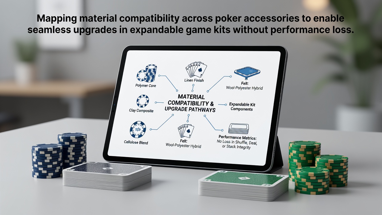 Materialkompatibilität bei Pokerzubehör für erweiterbare Kits